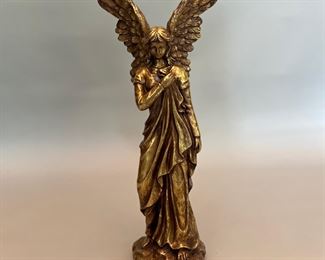 Decorative Composite Statuette Of An Angel, Modern