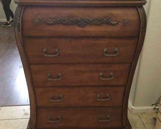 Beautiful Five Drawer High Boy Chest