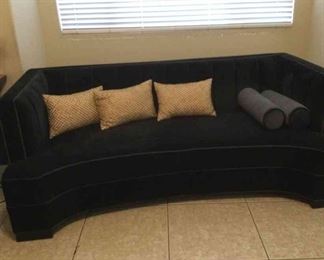 Black Faux Suede Couch