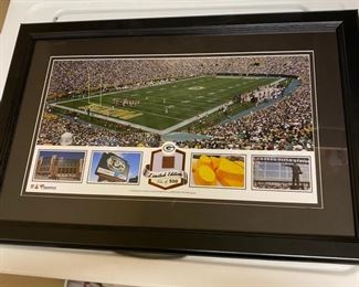 Limited Edition Lambeau Field Poster With Football Piece From Actual Game