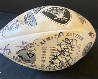 Signed Raiders Football