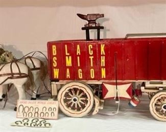 Hand Painted Blacksmith Wagon