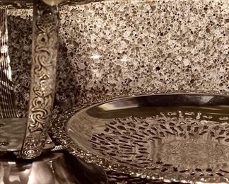 Silver Plated Folding Tiered Server by Kent Silversmiths 