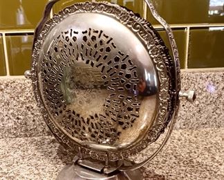 Silver Plated Folding Tiered Server by Kent Silversmiths 