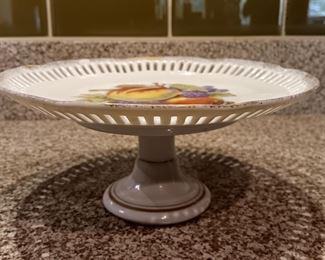 Antique Pedestal Platter 