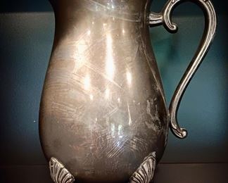 Vintage Footed Water Pitcher 