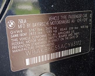 2010 BMW 750Li, 101,667 Miles 