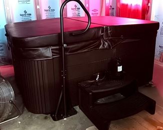 Hot Tub with Steps and Hand Rail 