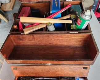 Wooden gun cleaning kit
