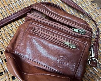 Leather crossbody purse