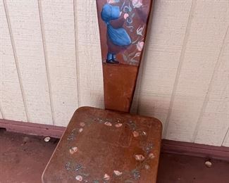 Hand painted primitive chair