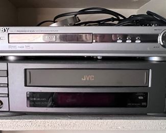 Coby DVD/CD player and JVC VHS player