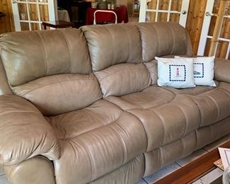 leather dual manual recliners