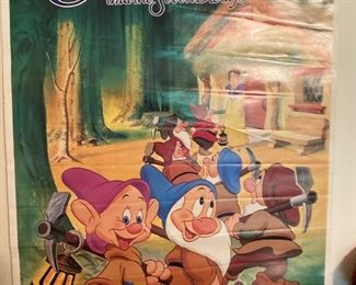 Vintage Snow White and the 7 dwarfs movie poster