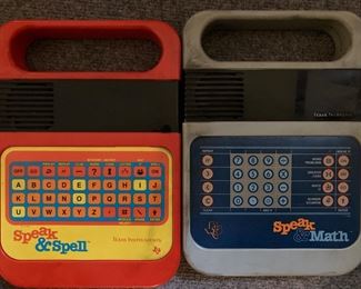 Vintage Speak and Spell and Speak and Math