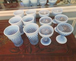 Hobnail Glassware - in excellent condition