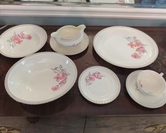 Monticello Bone China - service for 8; Steubenville Pottery of Ohio - vintage - rare; made for Herman C. Kupper Dept. Store New York City,  NY 