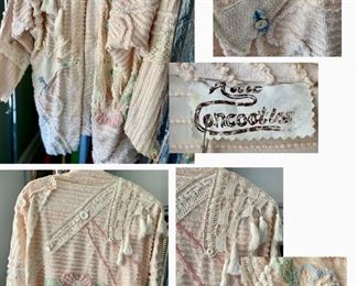 Vintage  80s Chenille Jacket by Attic Concoction 