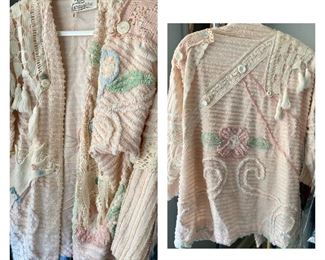 Vintage 80s Chenille Jacket by Attic Concoctions 