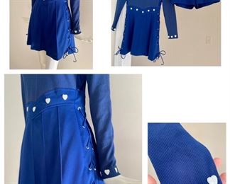 Vintage Lace up mini dress with hot pants
Heart shaped studs 