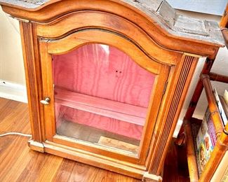Antique hanging display cabinet