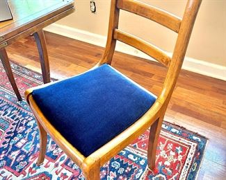 Vintage chair with navy upholstery (2 are available)