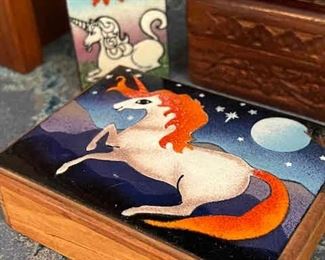 Unicorn themed boxes