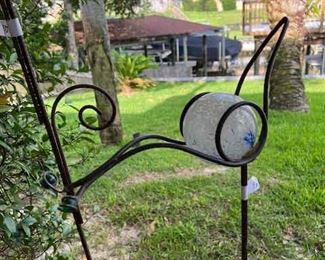 copper snail garden art
