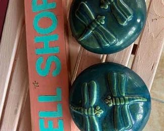 ceramic dragonfly garden art