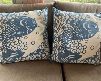 Pottery Barn Koi Pillows