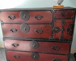 Antique Japanese Tansu with keys