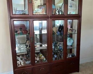Handsome Rosewood Display cabinet
