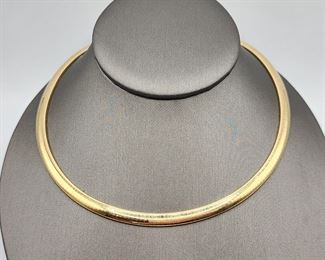 14k gold omega necklace,  39 grams!