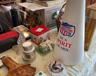 Wooden Carved Wall Hanger, and other collectibles