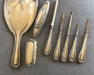 Sterling silver dresser set