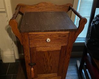 Oak Side Table Wash Stand