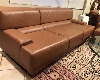 Pair of original 1970s Percival Lafer Brazil leather sofas