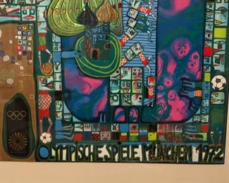 1972 Munich Olympics poster by Friedensreich Hundertwasser