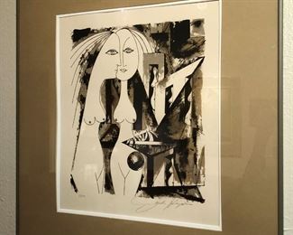 Wonderful collection of modernist and post-modern signed lithographs and original art