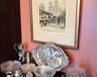 Vast array of vintage cut crystal and glass (Waterford, Orrefors, West German, Bohemian and more)