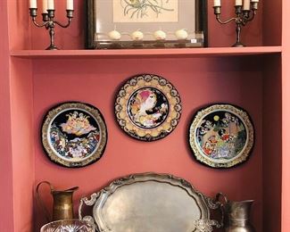 Outstanding collection of decorative arts and tableware (sterling silver, silver-plate, pewter, crystal, vintage glass and ceramics)