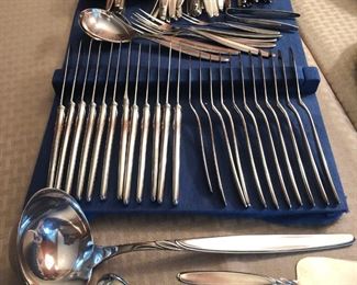 Vintage WMF West Germany 105-pc silver-plate flatware set, circa 1960s
