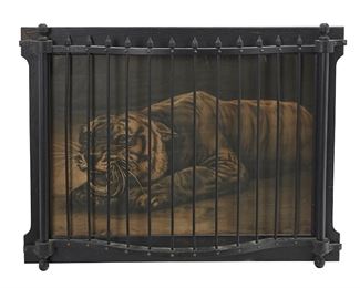 1022
Circa late 19th/early 20th century
A Tiger Lithograph In Custom Cage Frame
Appears unsigned
26" H x 36" W
Estimate: $600 - $800