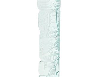 1195
David Montpetit
b. 1951
Totem, 1998
Etched glass
Edition: 7/35
Signed, dated, and numbered at the base of the totem: M / '98
54" H x 19.25" W x 12.5" D
Estimate: $1,000 - $2,000