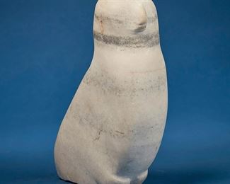1247
Latcholassie Akesuk
1919-2000, Inuit; Cape Dorset/Kinngait
Carved Arctic Bird Figure
Stone
Unsigned
11.325" H x 3.75" W x 8.625" D
Estimate: $700 - $900