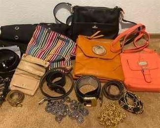Mezon Nine West and More Leather Handbags And Belts