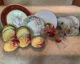Vintage Dishes And Small Vases