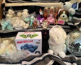 Vintage Stuffed Animals Barbies And Boxed Prostunt Amicool Remote Control Car