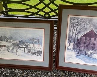Virginia Artist Ellen Jones Signed Winter Prints