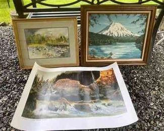Washington Artist James Parten Mt St Helens Painting Jean Dernberger Watercolor